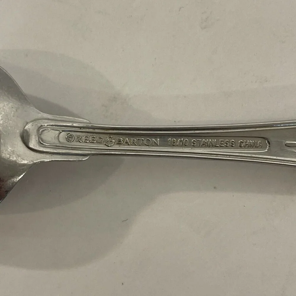 Reed & Barton Select Stainless‎ Flatware Kings 175th Anniversary 4 Soup Spoons